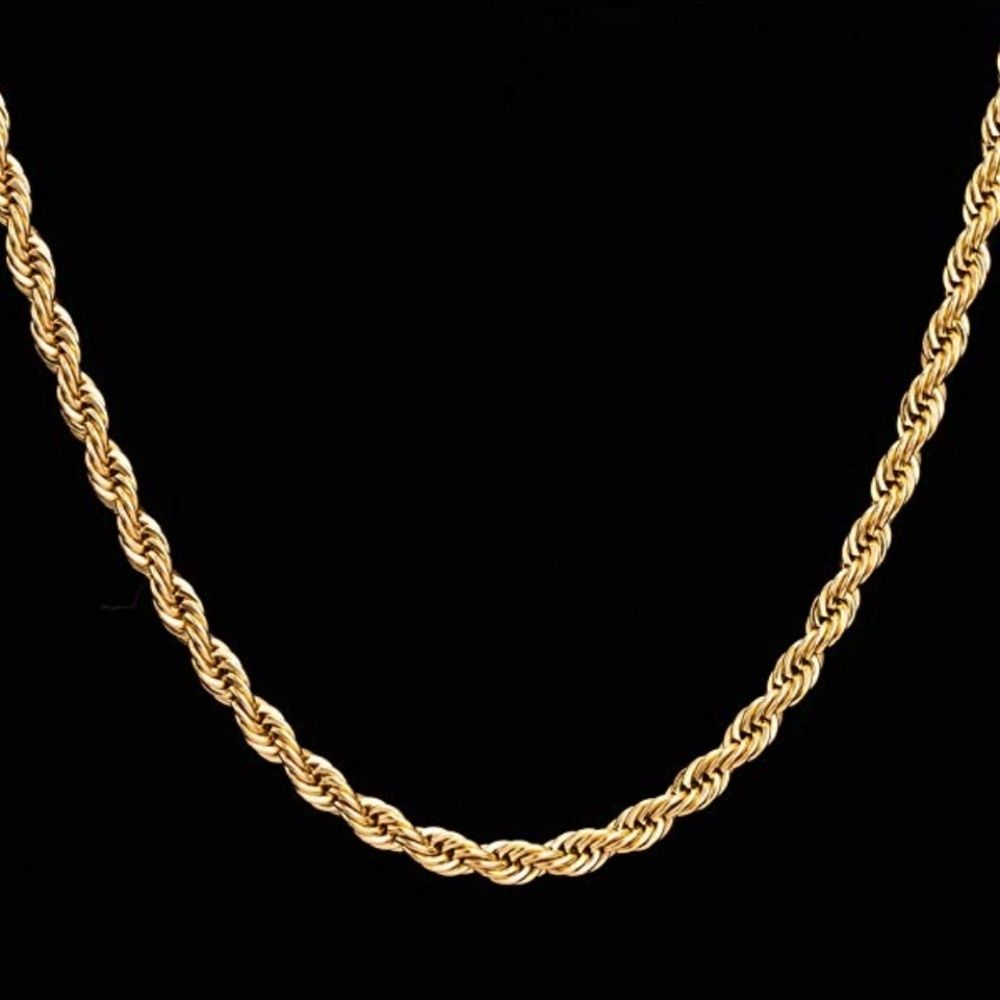 18k Real Gold Plated Chain Unisex